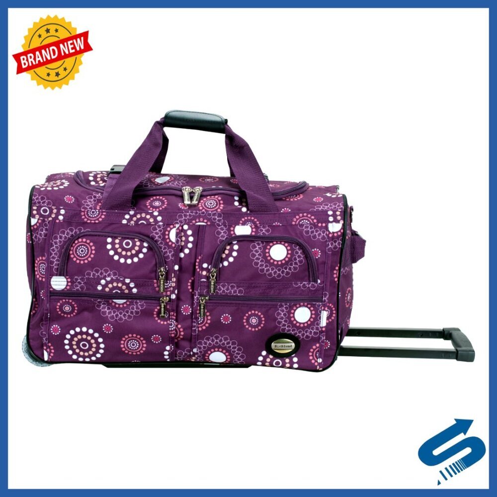 Soft-Sided Rolling Duffle Bag with Inline Skate Wheels, 22" Carry-On